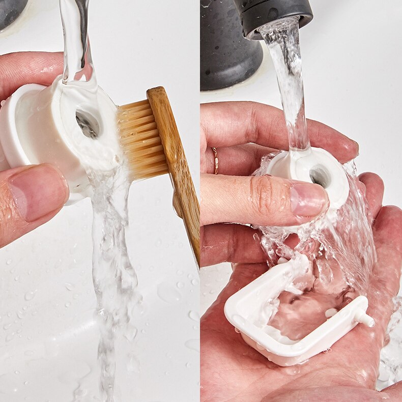 Wall Mount Wood Grain Automatic Toothpaste Squeezer Punch-free Toothbrush Rack Lazy Toothpaste Squeeze Artifact