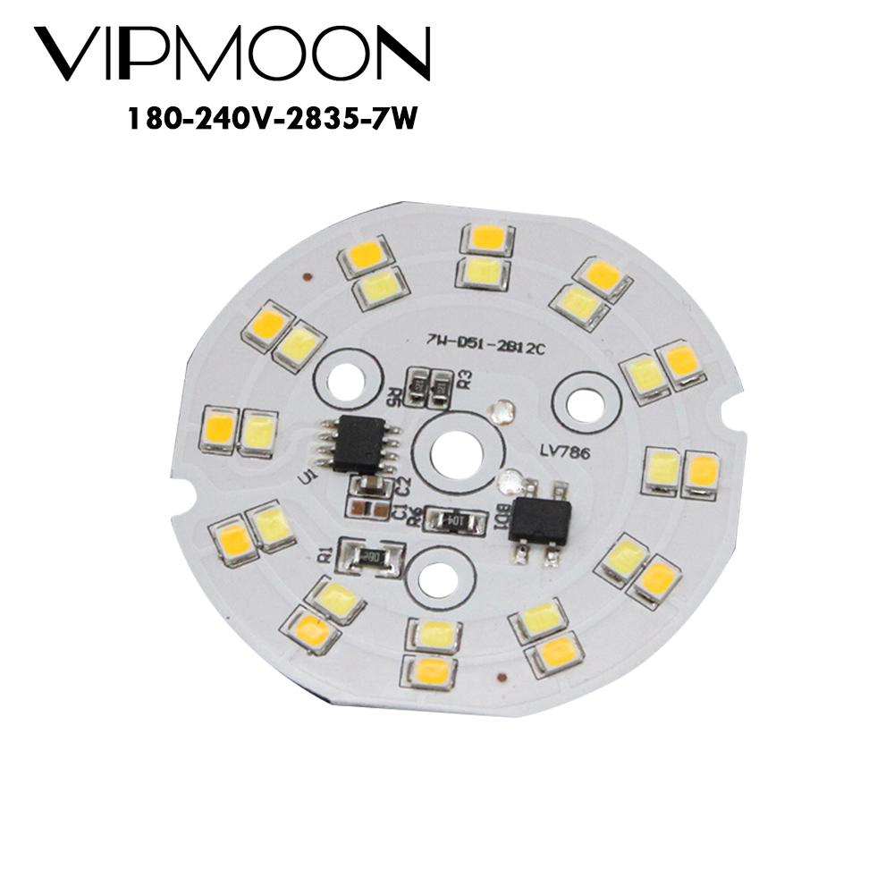 ! 10Pcs Led Lamp Patch Lamp Smd Plaat Ronde Module Lichtbron Plaat Voor Lamp Licht 180-240V wit/Warm Wit