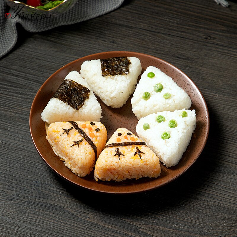 Oyorefd trekant ris form køkken sushi ris kugle maker alga nori onigiri form sushi fremstillingssæt bento tilbehør