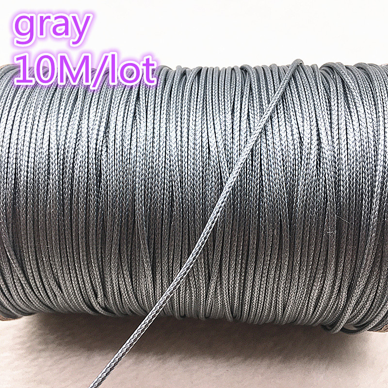 10M Durchmesser 1,0mm Gewachste Baumwolle Schnur Gewachst Gewinde Schnur String Strap Halskette Seil Bead Für Schmuck Machen DIY armband