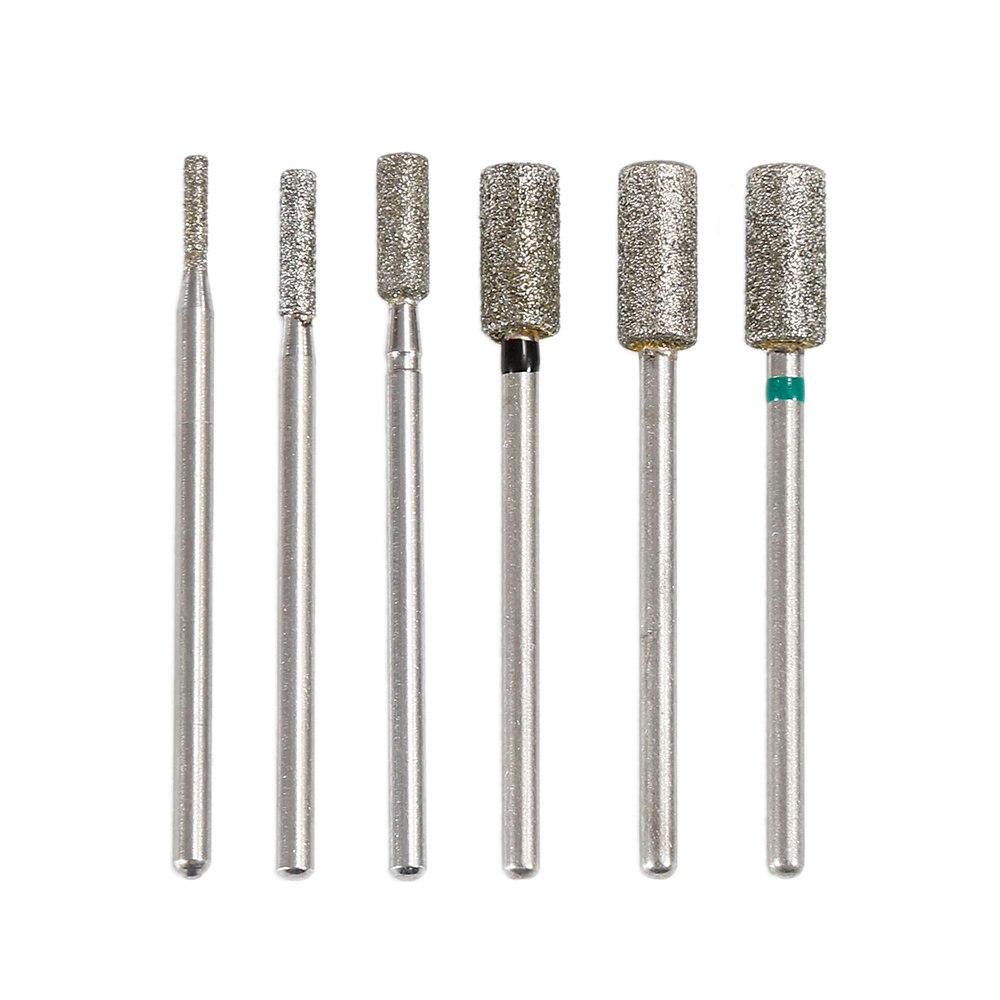 Profesjonalna diamentowa głowica szlifierska końcówka robić paznokci nefrytowa rzeźba zadziory kamień metal 2.34mm cholewka wiertła zestaw robić manicure TSLM2