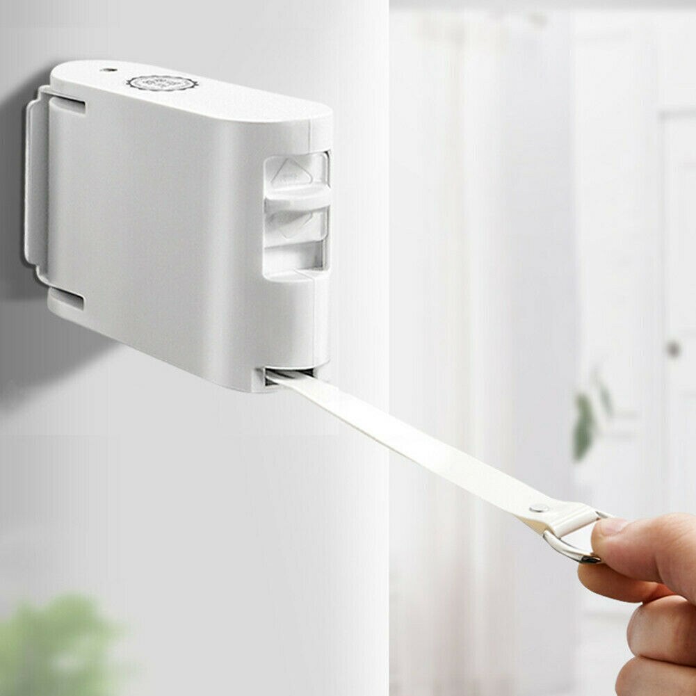 Retractable Invisible Clothesline Indoor Wall Hanging Stretch Clothesline Punch-free Hotel Balcony WWO66: White