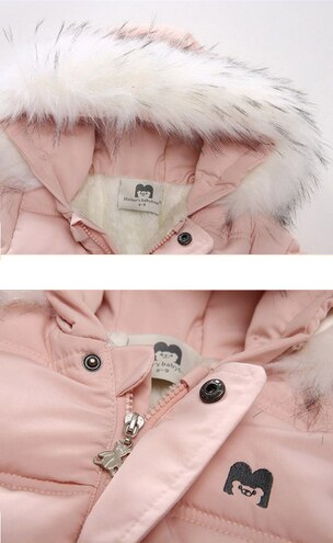 Baby jenter gutter glidelås jumpsuits med hansker, vinter romper jumpsuit romper antrekk