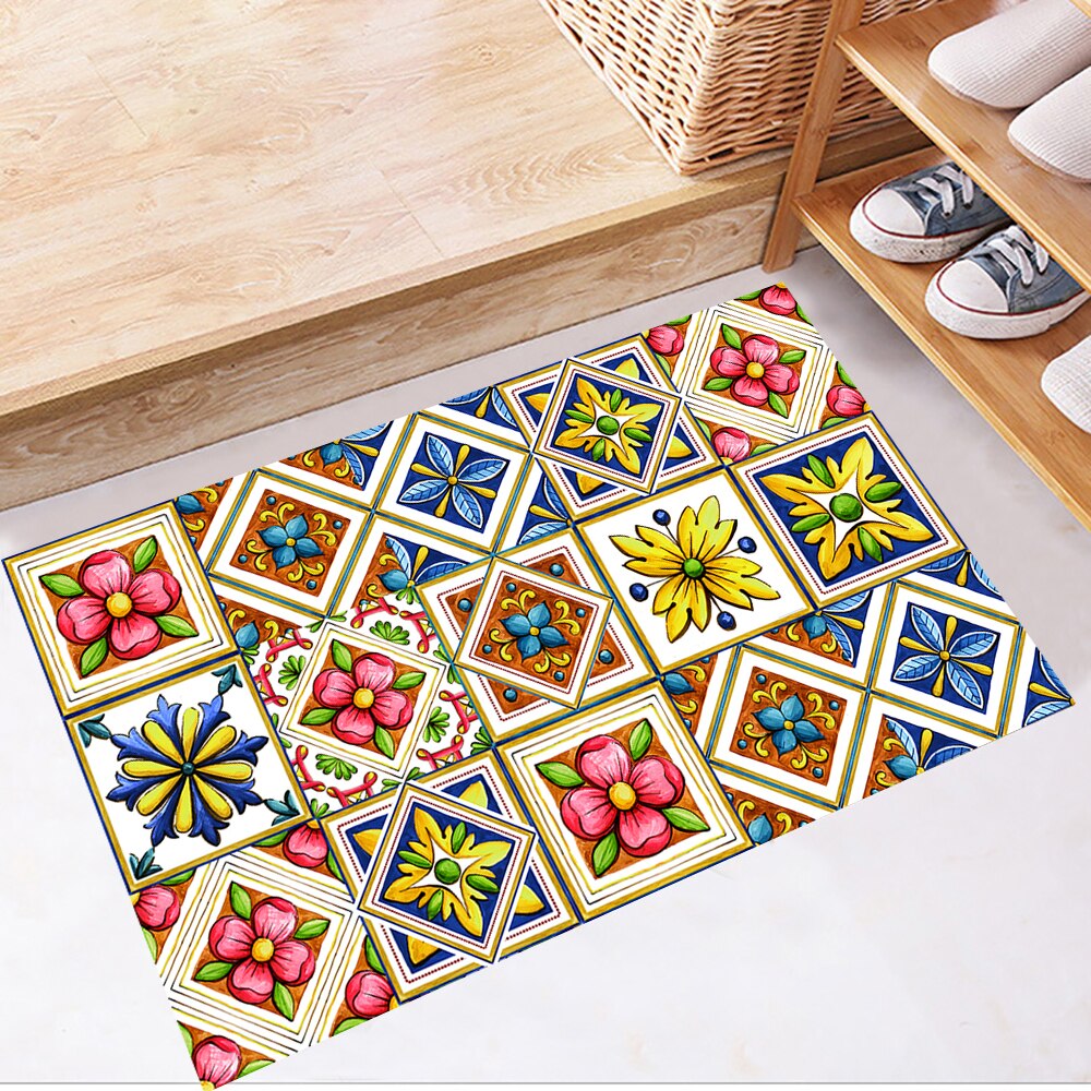 Bloemen Bloemen Patroon Matte Oppervlak Muursticker Antislip Tegel Home Decor Film Voor Tegels/Grond In Keuken badkamer Behang