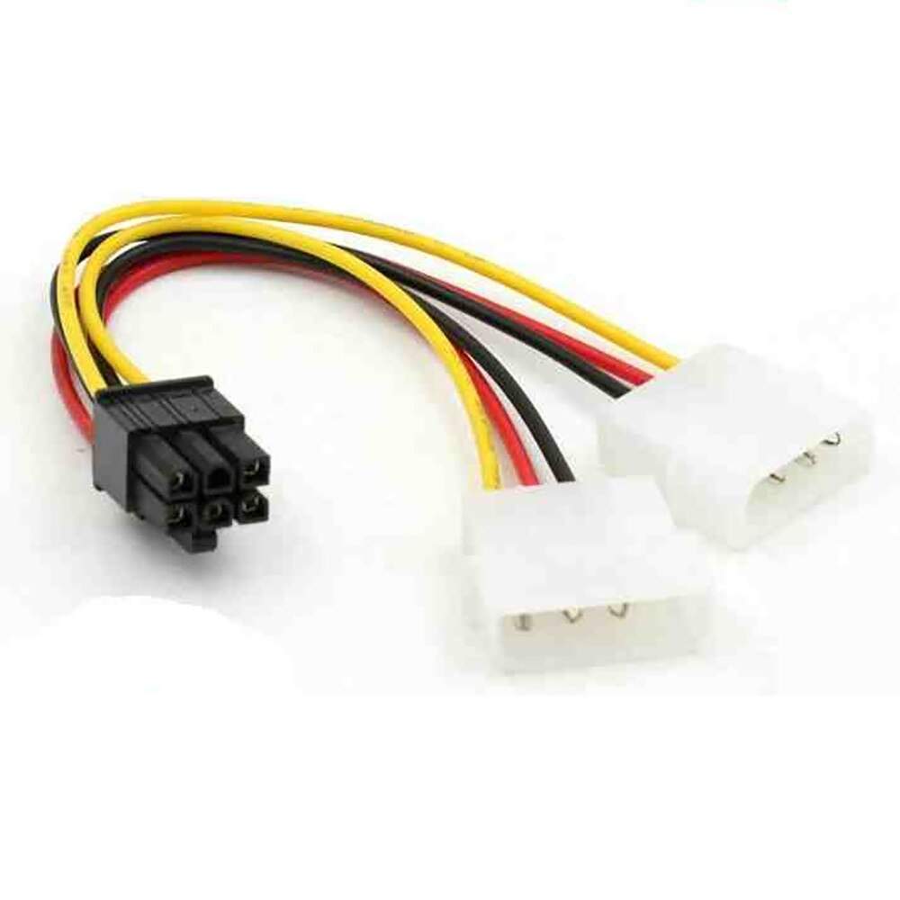 Atx ide molex power dual 4 to 6- pin pci express pcie grafikkort adapter kabelkonverter adapter grafikkort strømkabine#es