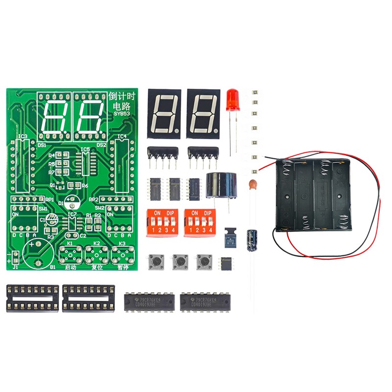 DIY-kit Elektronisch circuit Twee-bit Countdown Ti... – Vicedeal