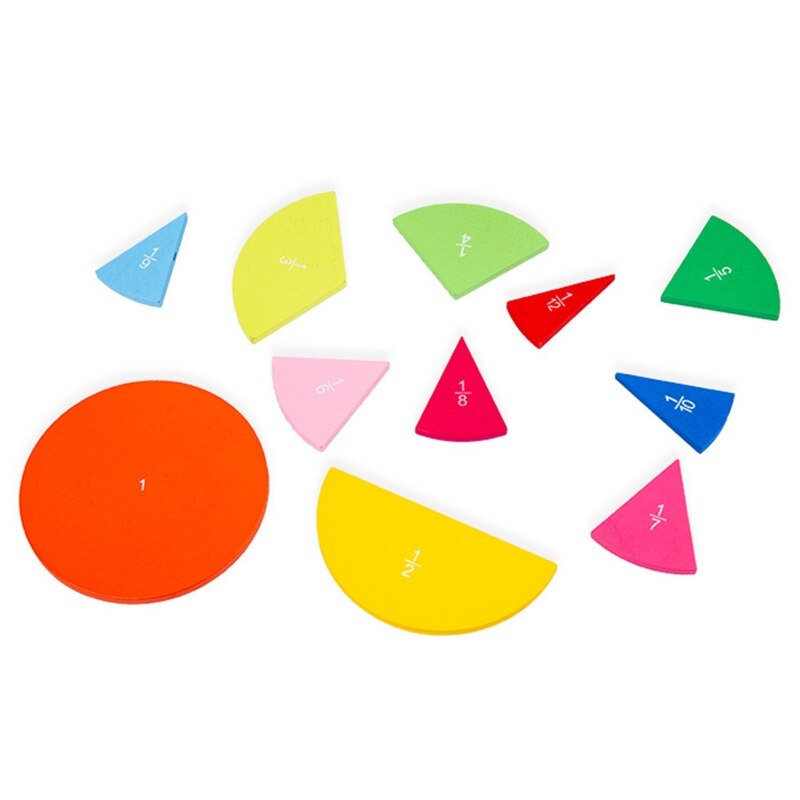 Preschool Learning Educational Games for Toddlers Wooden Fraction Instrument Math Counting Board Early Educational Kit