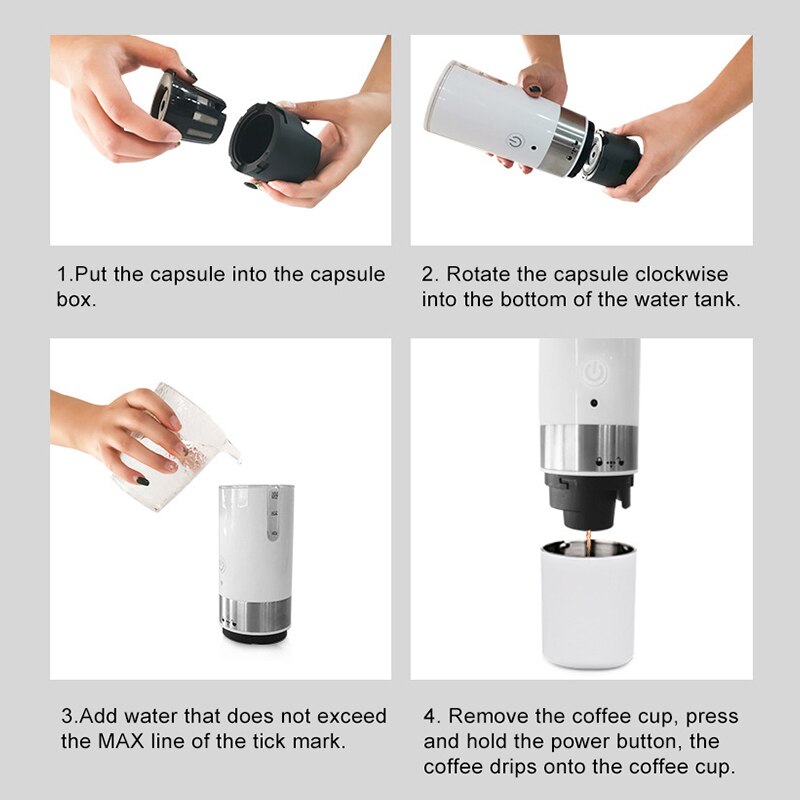Nescafé dolce gusto kannettava usb -kahvinkeitin italialainen ladattava kahvikapseli nespresso -kahvinkeitin auto  dc12v
