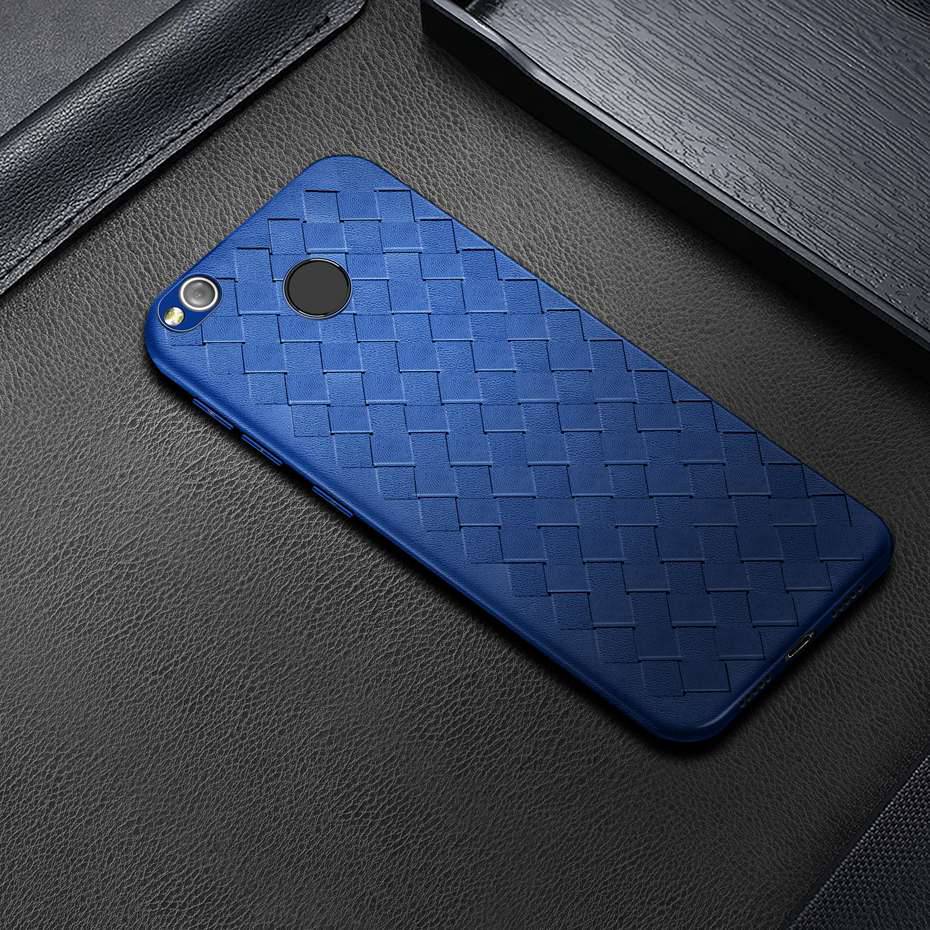 Étui amortisseur sFor Xiaomi Redmi 4X boîtier souple en Fiber de carbone silicone TPU pour étui de protection Funda Xiaomi Redmi 4X Pro: Blue