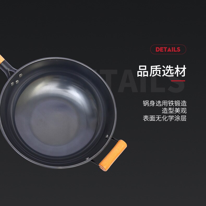 Traditionellen Chinesischen wok Gasherd Kessel Gusseisen Pfanne Küche Zubehör nicht Stock Kochen Topf Ollas De Cocina Kochgeschirr BC50