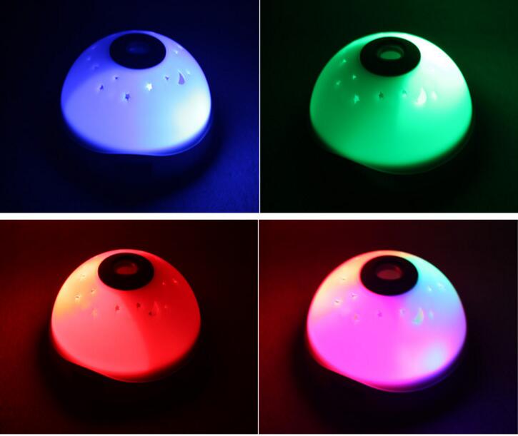 Colorful Dream Projection Clock Shiny LED Moon Star Projector Nightlight Alarm Clock Box Packing