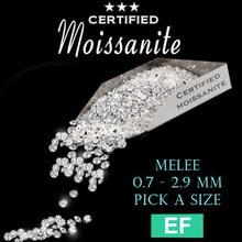 12 pcs/Lot lâche Moissanite pierre petite taille de mêlée 1.0mm blanc EF couleur ronde forme Moissanite pour la fabrication de bijoux