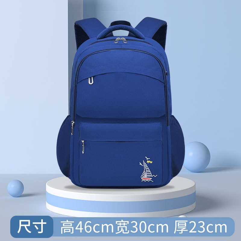 Oyixinger 2022 Student Rugzak Unisex Nylon Licht Schooltas Kinderen Grote Capaciteit Satchel Jongens Meisjes Bookbags: Sapphire Blue
