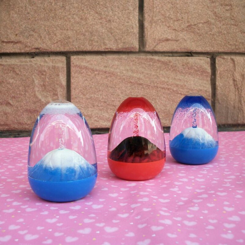 Volcano Hourglass Liquid Oil Sandglass Timer Desktop Ornaments Toy Home Office Table Decoration For Men Women
