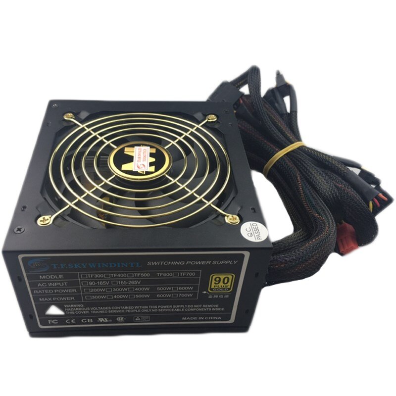 600W PC PSU ATX Power Supply Black Gaming Quiet 120mm Fan 20/24pin 12V ATX computer Power Supply блок для пк