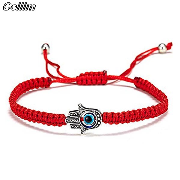 Evil Turkish Eye Hand Braided Rope Red Thread String Bracelet Women Men Charm Lucky Adjustable Bracelet Friendship Jewelry: 3