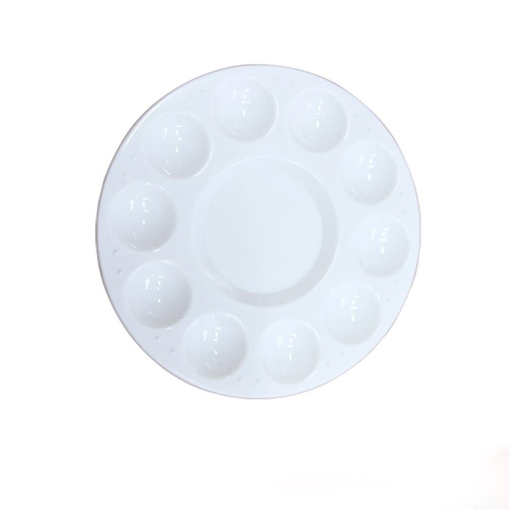 Color Palette 10-Hole Round Plastic Tray Palette Color Mixer Painting Supplies