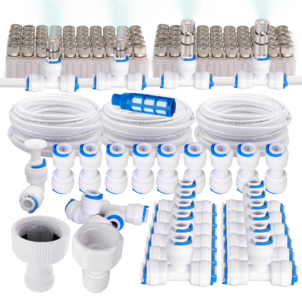 Weißer 6 mm PE-Schlauch-Schnellverbinder, 1/4 Zoll Schlauch-Schnellverschluss-Armaturen für Zuhause, Wasserreiniger, Gartenschlauch, Bewässerungssystemverbindungen