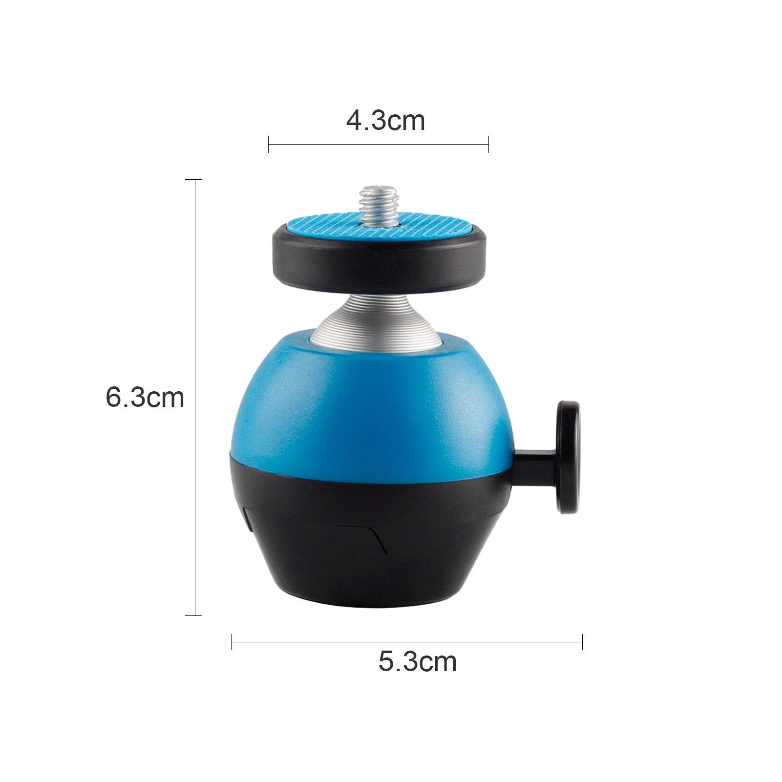 Mini Ball Head Camera Tripod Mount CNC Technology 360 Degree Swivel w/ Universal 1/4-inch Interface for DSLR SLR Tripod Mounting