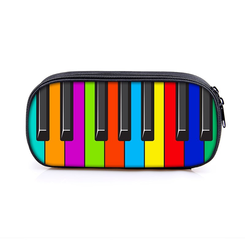 Elegent Music Piano Coin Purses Pencil Holder Bag Cartoon Girls Boys Playing Piano Small Wallet Kids Storage Bag Women Men Purse: qbbpiano12