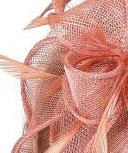 4- lags sinamay bruden bryllup fascinator lue mesh hodeplagg lin ekteskap lue kvinner garn hår tilbehør: Fersken
