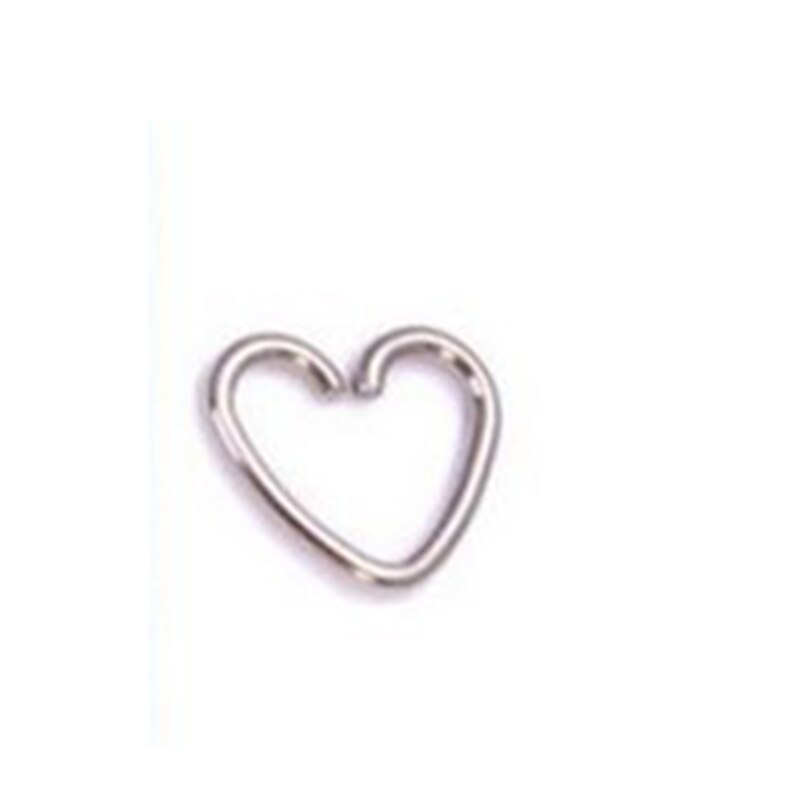 1PC Heart/Star Shaped Tragus Piercings Hoop Helix Cartilage Tragus Daith Ear Studs Lip Nose Rings Piercing Jewelry: Heart-Silver