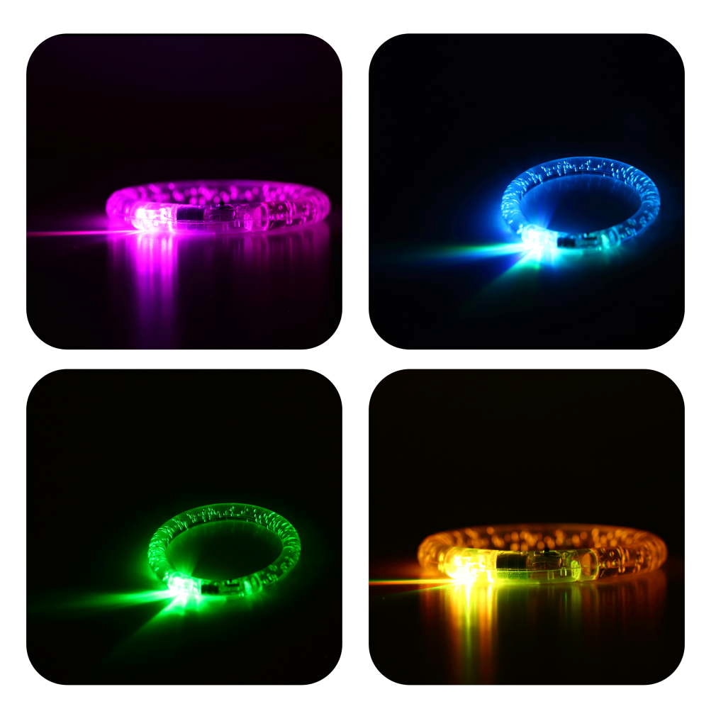 1 piezas Flash LED brazalete parpadeante Color pulsera para la Navidad de chicas hombres