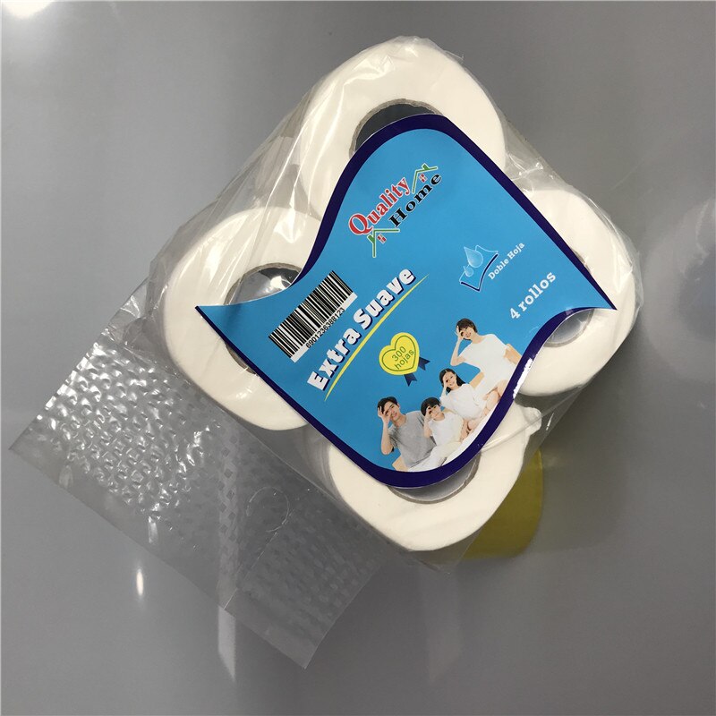 Bath Tissue Cleaning Paper Bathroom Toilet Paper Soft Household Wood Pulp Lint-free Comfortable Sanitary Toilet Paper Tissue: 4 roll