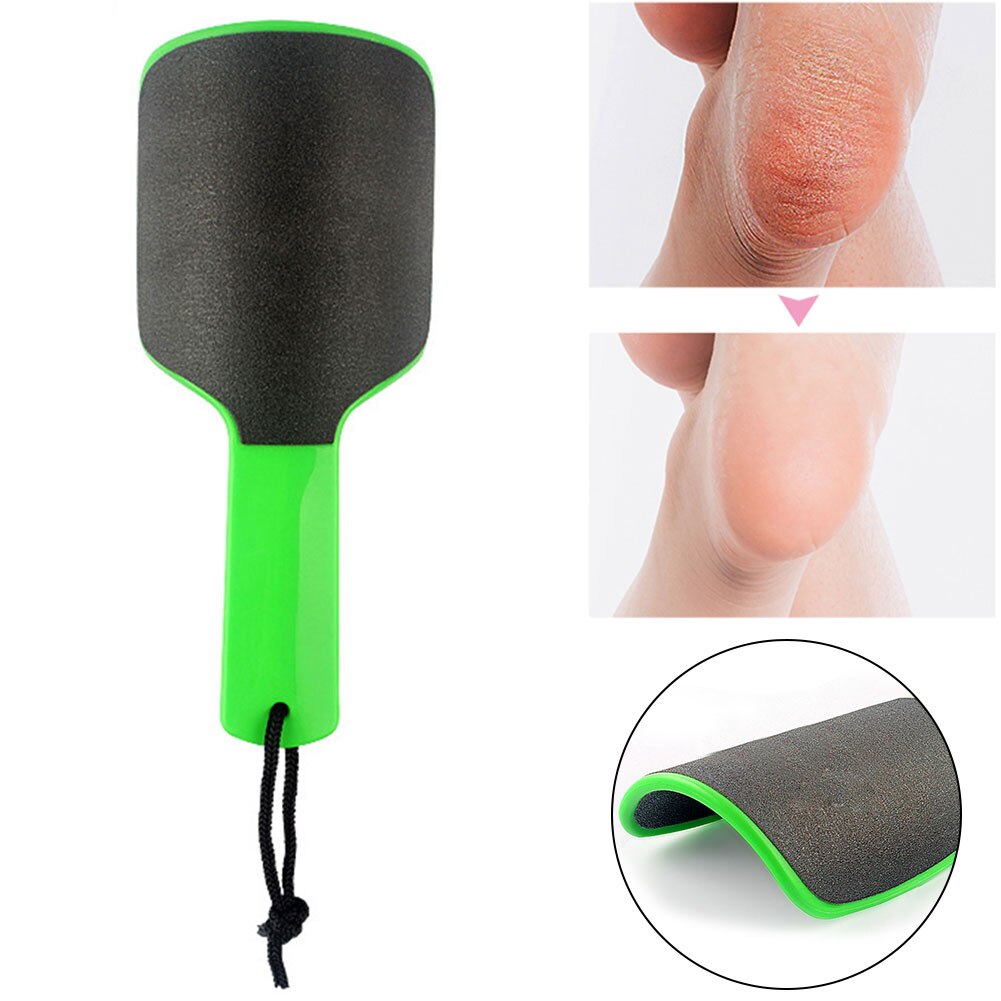 Dubbelzijdig Eelt Remover Rasp Opknoping Lus Concave Voet Bestand Nail Herbruikbare Voetverzorging Gebogen Gereedschap Pedicure Wasbare Grof: green