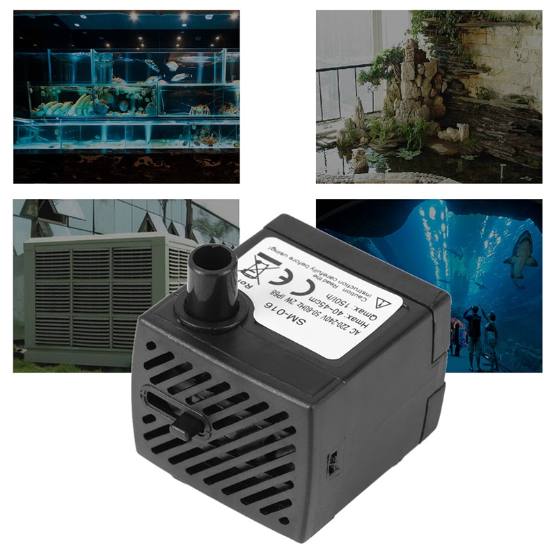 AC 220V 3W EU Plug Submersible Water Pump Aquarium Fountain Air Fish Pond Tank 1pcs