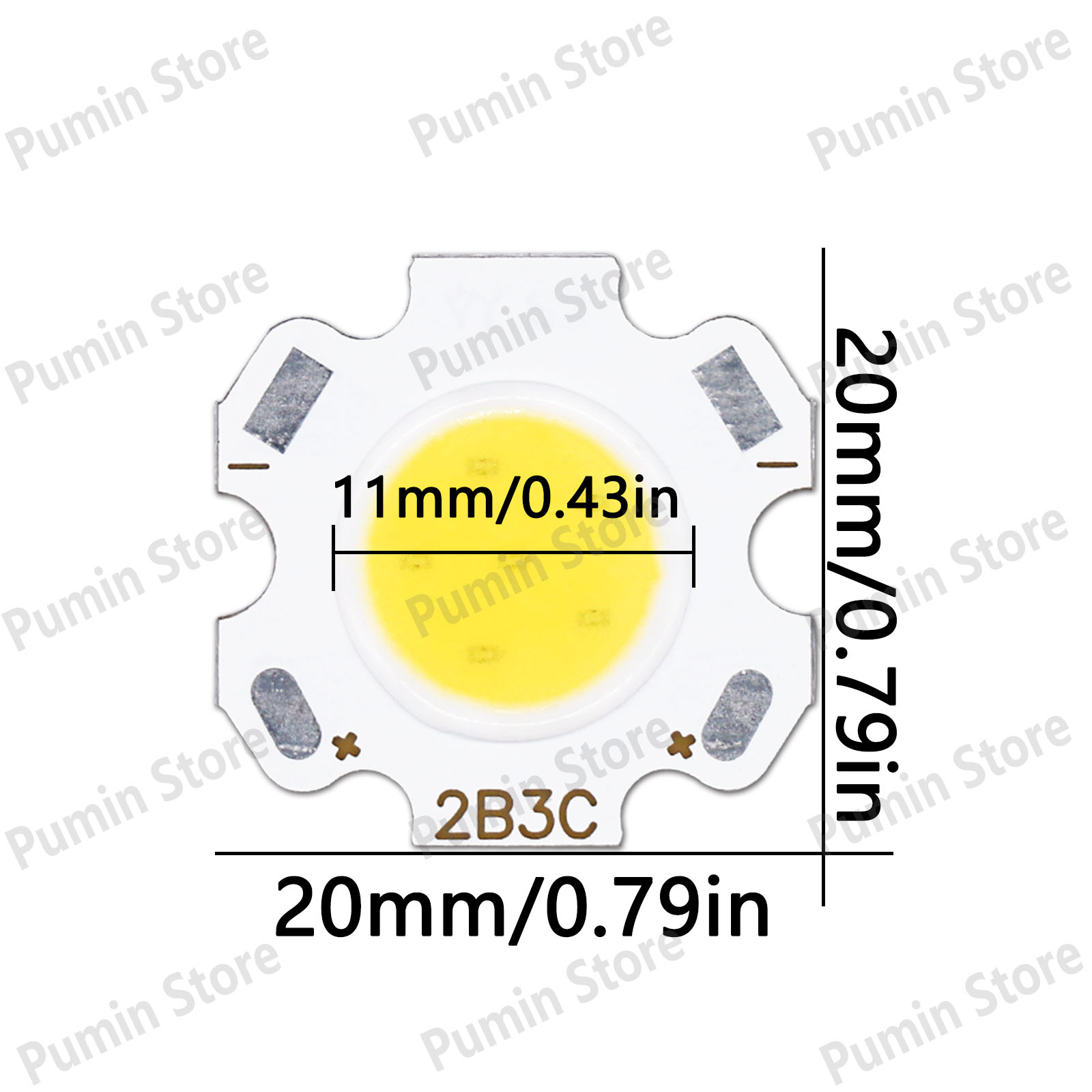 10/20/50pcs LED puce phare perle 3W/5W/7W/10W blanc neutre en forme d'étoile Tube lumière projecteur Source de lumière accessoires