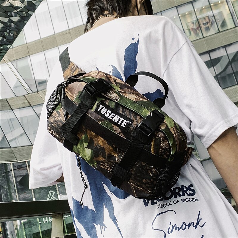 Coole meiden borsttas merk messenger bag koppel sport heuptas straat japanse gereedschapstas grote capaciteit schoudertas