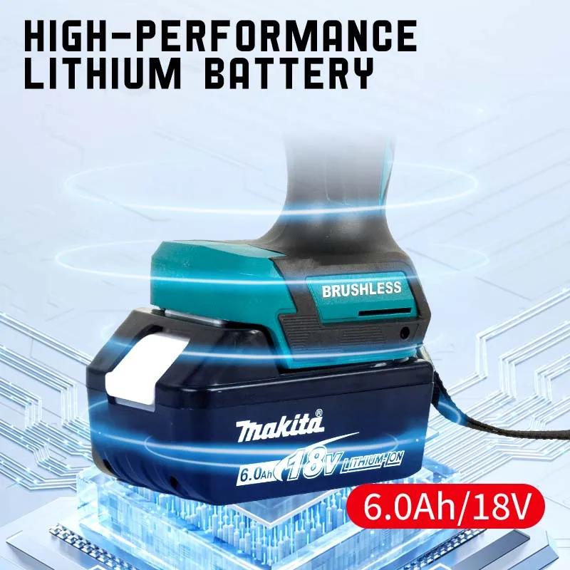 MAKITA DTD172Z Lithiumbatterij borstelloze slagschroevendraaier geheugenfunctie 4-modusschroevendraaier