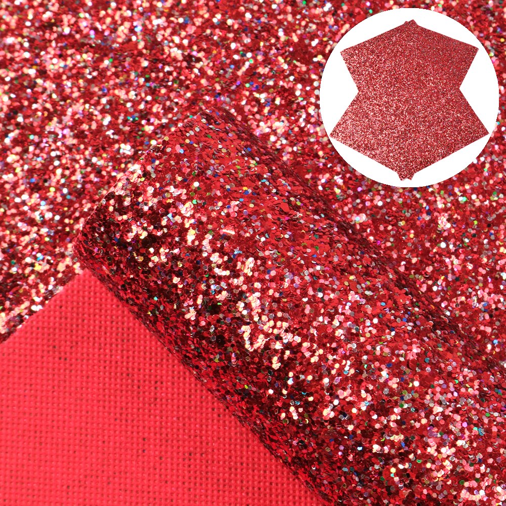 20*34cm Solid Color Chunky Glitter Faux Leather Fabric Sheets,DIY Handmade Materials For Making Projects,1Yc8030: 1093868009