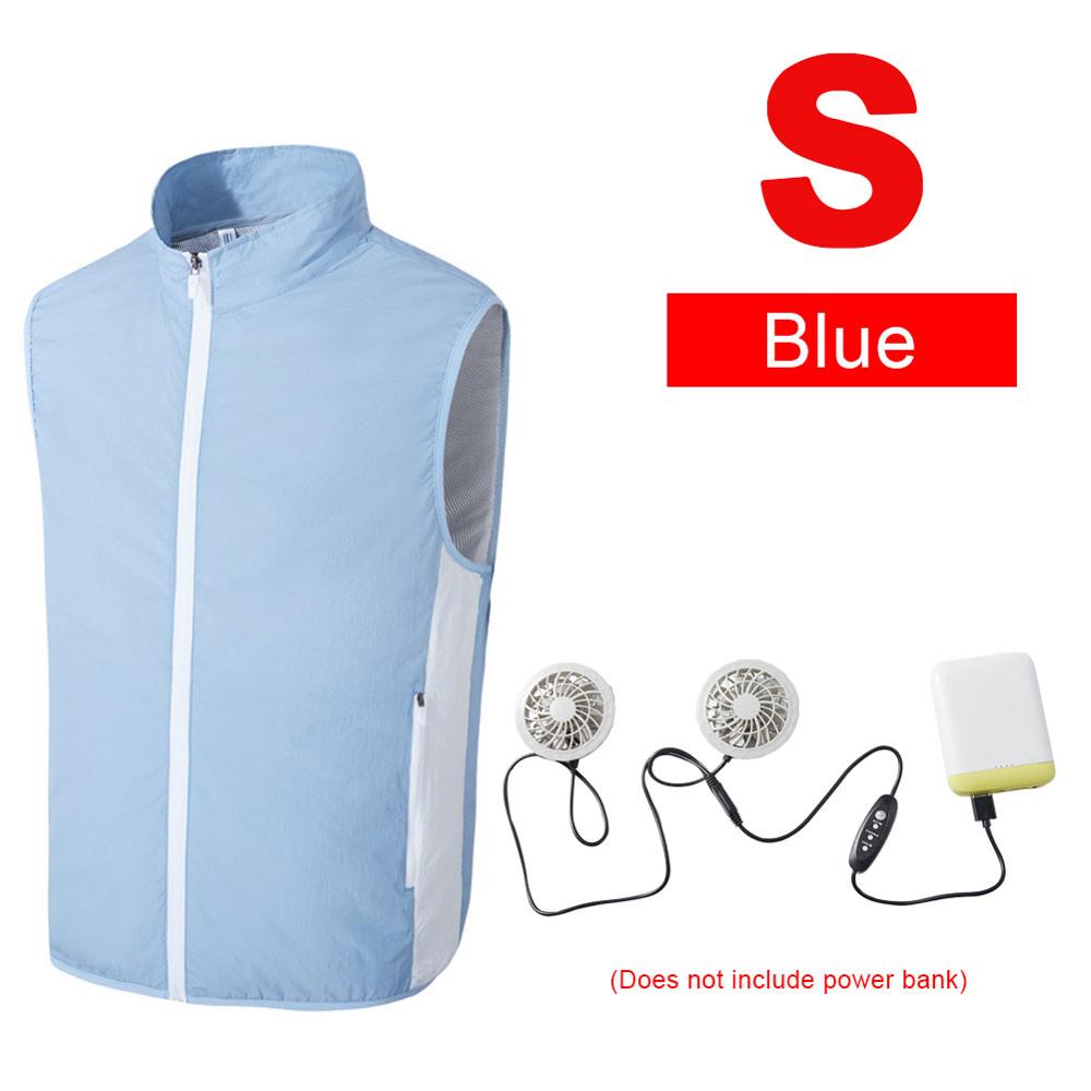 Veste d'été pour hommes et femmes, manteau de Protection contre le soleil, ventilateur rafraîchissant, Air conditionné, chargeur USB, vêtements intelligents: BU3-S