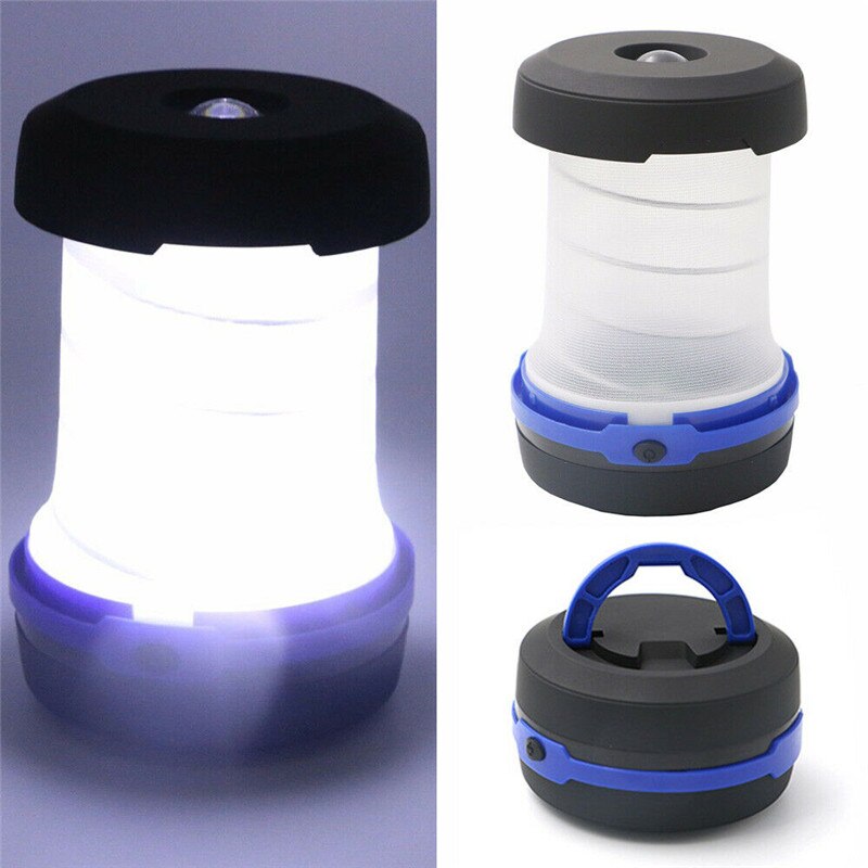 ZANCAKA Folding Camping Lantern Retractable Led Tent Flashlight Outdoor Light 3 Mode LED Lantern For Hiking Emergencies Torch: Blue