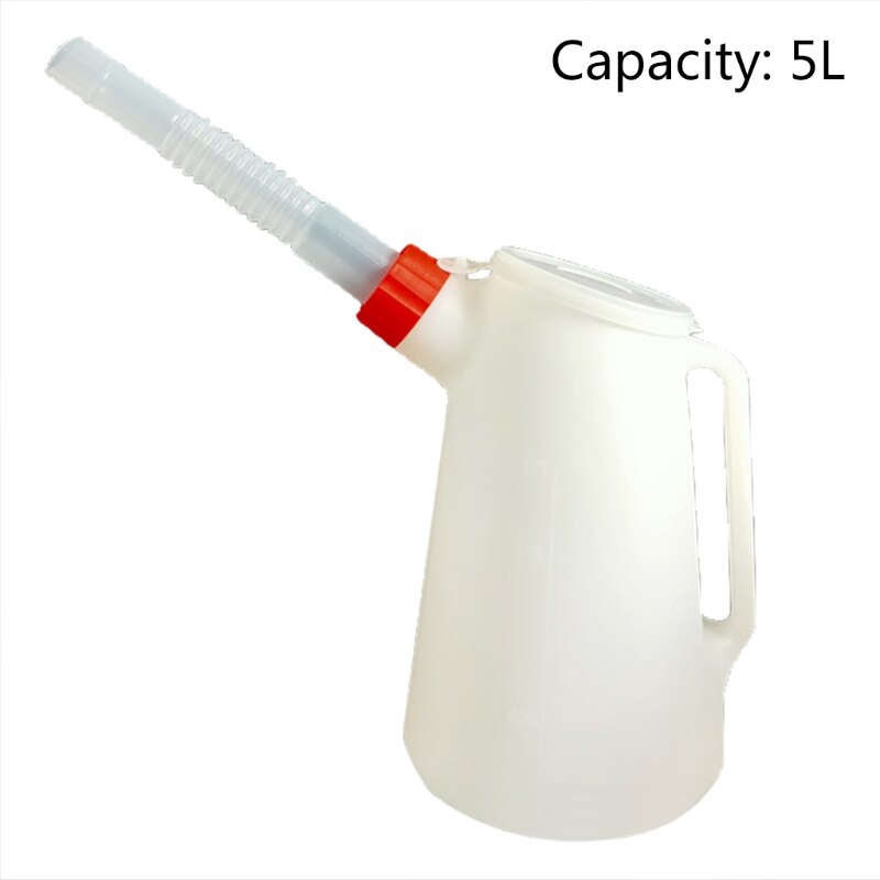 Translucent 5l Oil Dispenser with Automotive Oil Container Measuring Jug Oil Can Dispenser Bottle Enough for Fluids