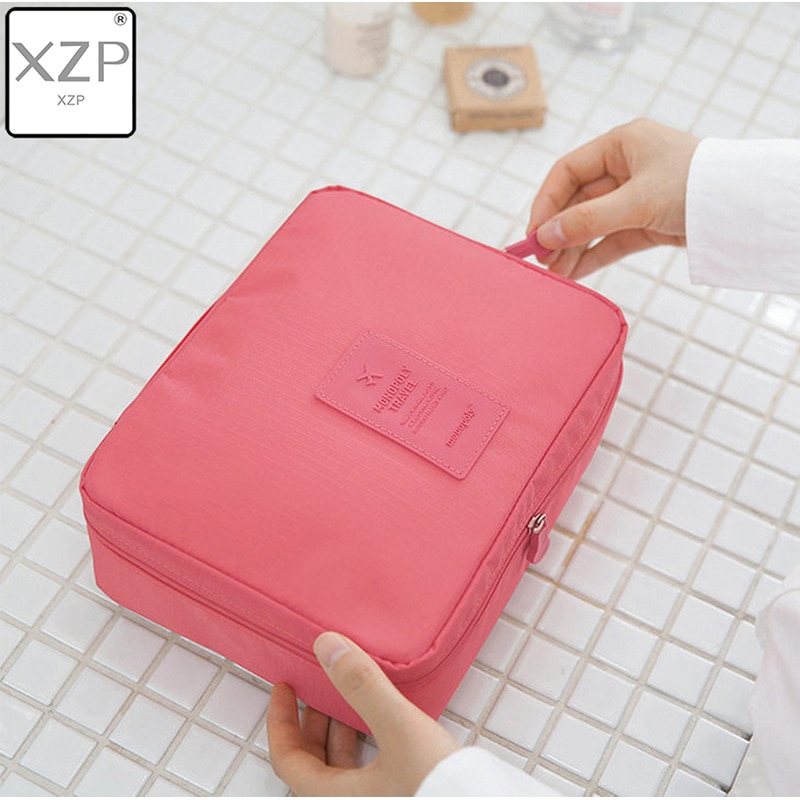 Bolsa de maquillaje XZP para exteriores para chica, neceser para mujer, neceser de lavado, organizador de maquillaje, Kit de almacenamiento de viaje, bolsa con múltiples bolsillos para mujer