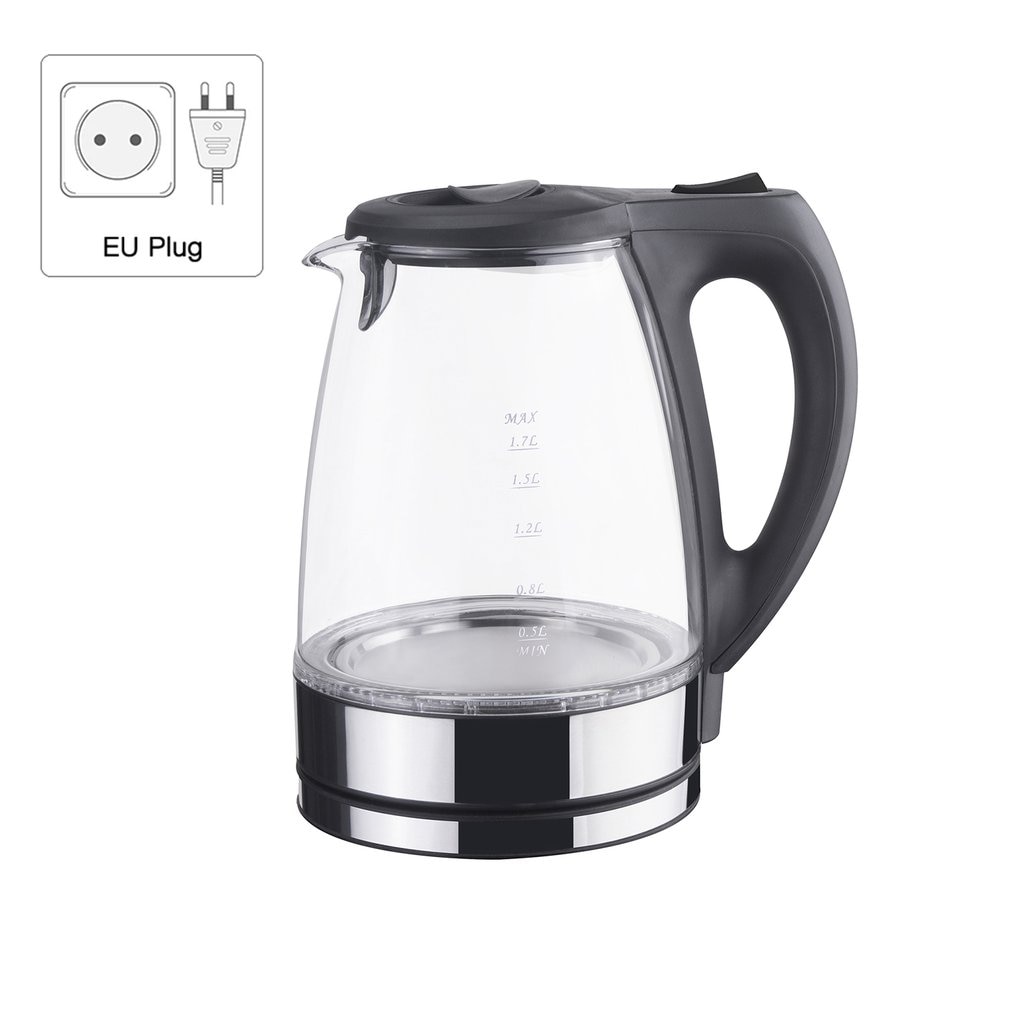 Bouilloire électrique en verre Fy-788, Protection thermostatique à une couche, Thermos, mise hors tension avec balance