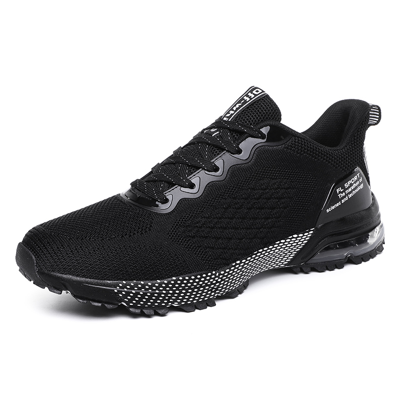 Gratis Flexibele Ademende Loopschoenen Voor Mannen Air Outdoor Sneakers Kussen Sport Joggen Wandelen Stabiliteit Laag Rubber: XZP217BK / 42