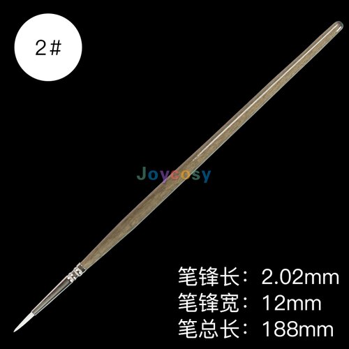 Perla Series 1430 Escoda Pointed Toray Round - Short Handle - Artist Paint Brush, Synthetic White Filament, Watercolor &amp; Acrylic: 1430 2