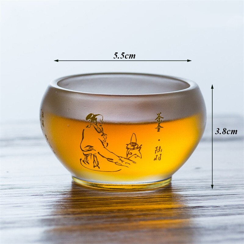 Transparent Tea Cup Heat Resistant Glass Master Cup Home Handmade Small Tea Bowl Office Kung Fu Water Mug Drinkware: C