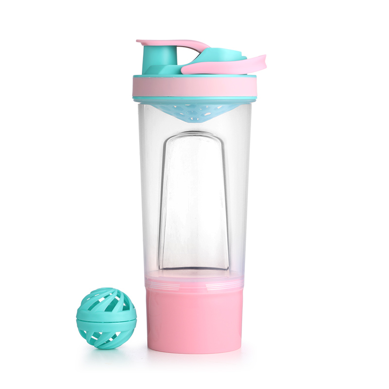Protein Shaker Bottle Girls Women Sport Water Bottle Gym Fitness Hiking Drink Outdoor Travel Cup
