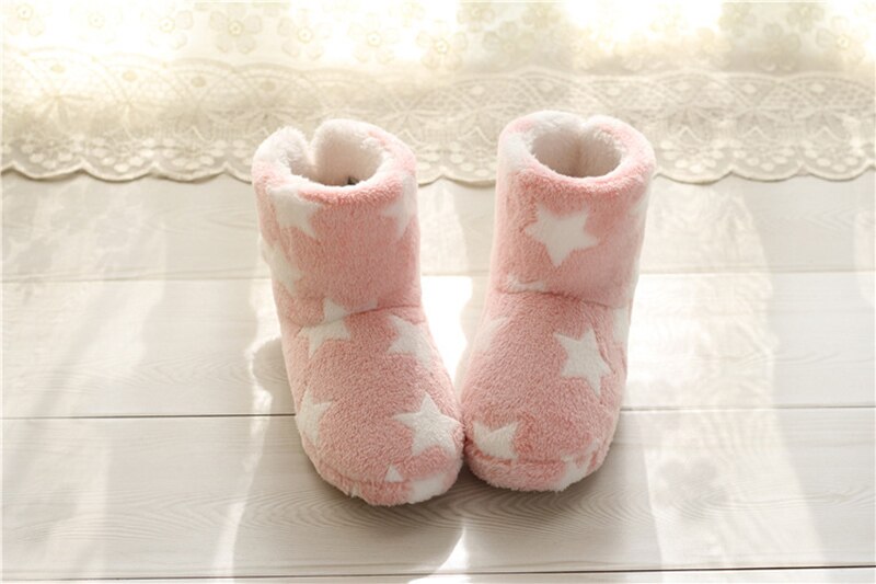 Pantoufles de coton hiver nouvelle maison chaussures hiver intérieur coton soins chaussures femmes antidérapantes à semelles épaisses chaussures faites à la main: Pink / 40