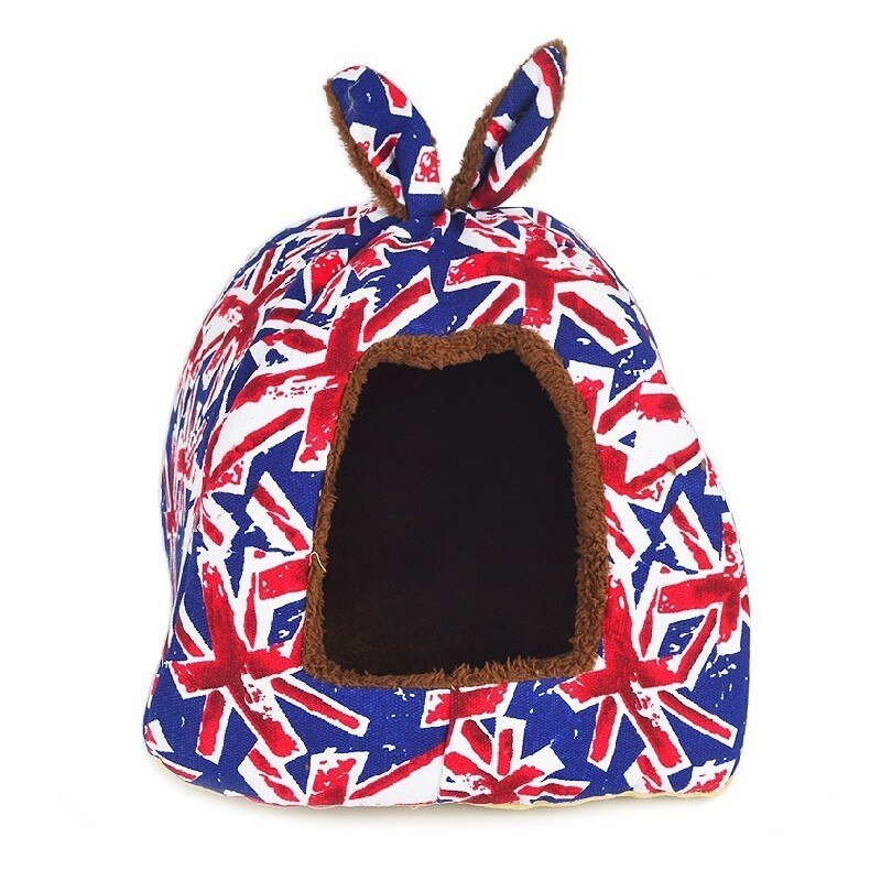 Lit Chihuahua pliable double usage | Lits pour chiens pour petits chiens maison, lit Chihuahua étanche chiens moyens et grands, lit pour animaux de compagnie: flag / M