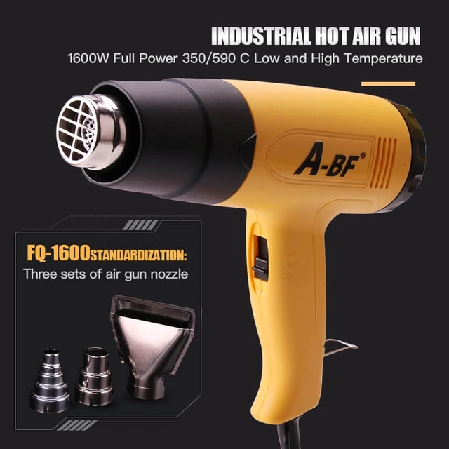 A-BF Air Gun Digital Display Micro Rework Soldering Station Air Gun For Welding Repair Tool 1600W/2000W: Gold