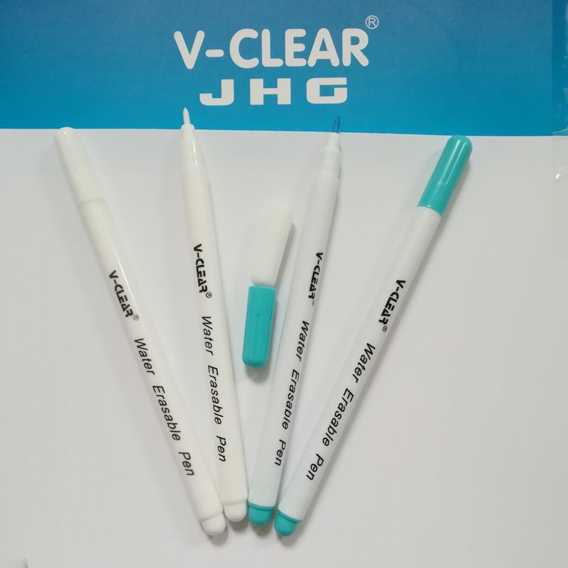 VCLEAR Blau Wasser Löschbaren Marker Stift Weiß Marker Für Schwarz Stoff Wasser Löslich Stift Marker NäHenne Werkzeuge Für Patchwork Handwerk