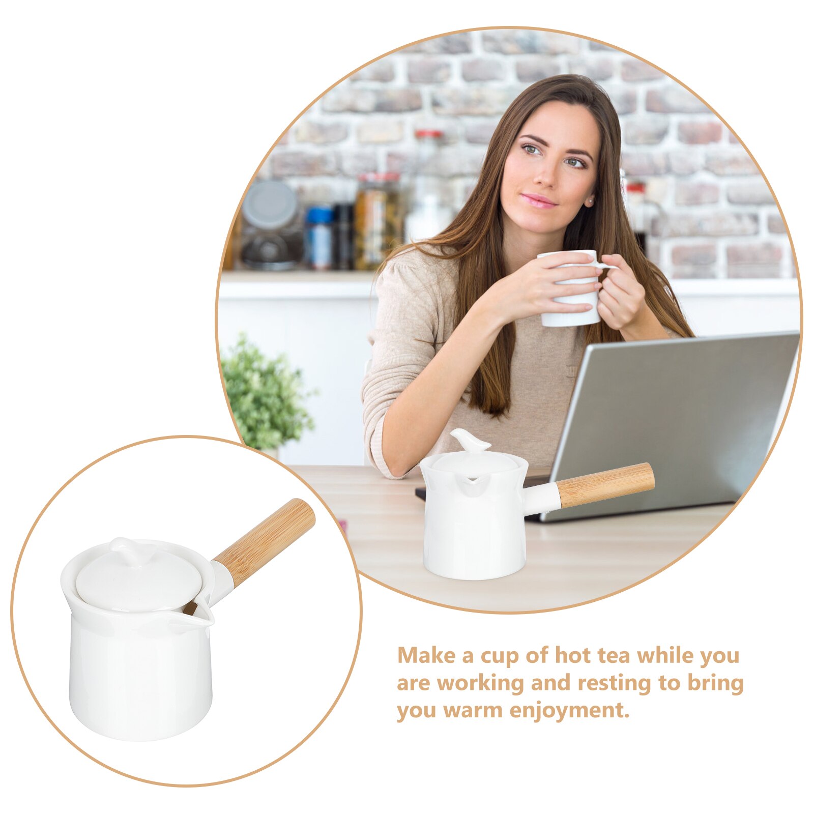 Haushalt Tee Herstellung Topf Kaffee Einkaufen Halter Japanese Stil Kaffee Topf (Weiß)