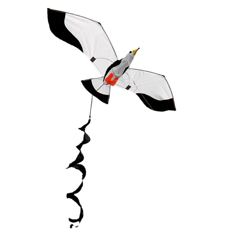 3d måge kite single line flyvende drager med hale og håndtag til voksen og barn