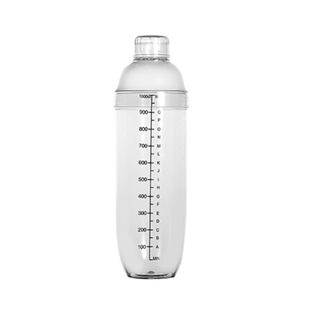Shop Hand Shaker PC Snow Ke Cup With Black Scale Transparent Resin Snow Ke Pot Milk Tea Shop Hand Shaker: 1000ML